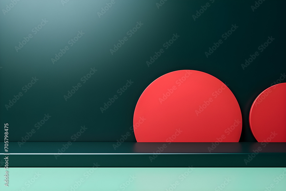 Poster minimalist design with 3d rendering objects. abstract background. poster in art trend style, , gener
