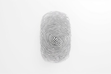  a black and white photo of a fingerprint on a white wall with a black and white swirl in the middle of the fingerprint on the wall is a white background.
