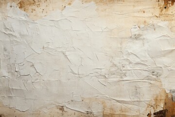  a wall with peeling paint on it and a clock on the side of the wall with a clock on the side of the wall and a clock on top of the wall.