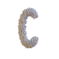 Rough Surface 3D Alphabet PNG Letters	
