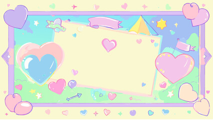 Valentine's day, Drawings for postcard, card, congratulations and poster.