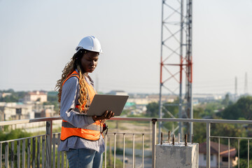 Engineer inspect building structure technicians looking at analyzing unfinished construction project