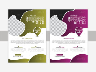 Modern and creative flyer design template. Business flyer, medical flyer, travel flyer, real estate flyer.