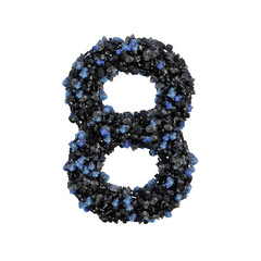 Dark Crystals 3D Alphabet PNG Letters
