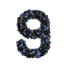 Dark Crystals 3D Alphabet PNG Letters