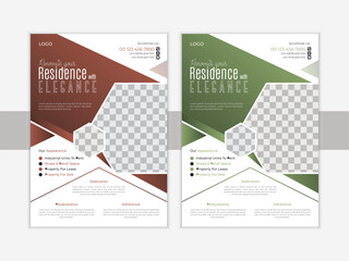 Modern and creative flyer design template. Business flyer, medical flyer, travel flyer, real estate flyer.