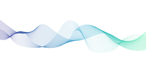 Abstract digital future technology concept blue smooth lines background. Wavy curve lines and . frequency sound wave, twisted curve lines background. Banner design.