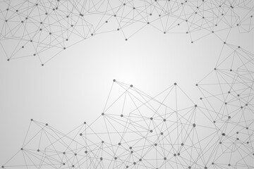 abstract background with connected lines and dots