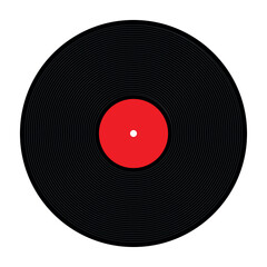 Vinyl record icon. Symbol of music, sound or gramophone. Sound playback or musician icon.