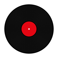 Vinyl record icon. Symbol of music, sound or gramophone. Sound playback or musician icon.