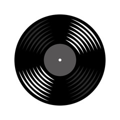 Vinyl record icon. Symbol of music, sound or gramophone. Sound playback or musician icon.