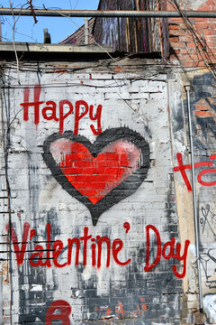 happy Valentine's Day graffiti