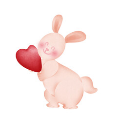 rabbit with heart