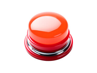 Red Push Button, isolated on a transparent or white background
