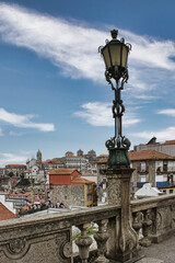 Fototapeta na wymiar An overview of the beautiful Portuguese city of Porto with its characteristic multicolored houses