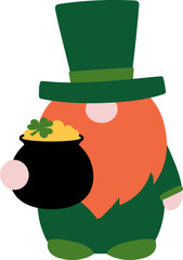 Cute St. Patrick's Day Gnome Vector