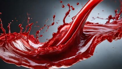 flowing red blood