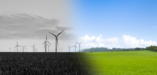 Windkraftnlage kontra Naturlandschaft