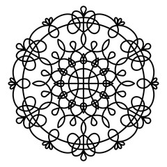 Round Abstract Linear Pattern