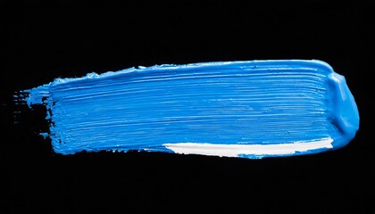 blue stroke of paint brush isolated