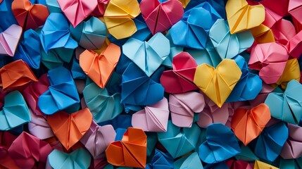 heart-shaped origami Background