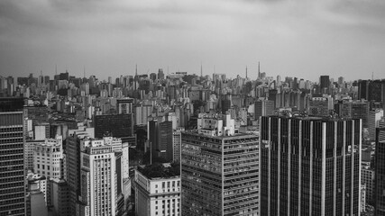 Fototapeta na wymiar Stunning view of a breathtaking view of a Sao Paulo cityscape in Brasil