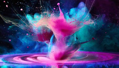 ink burst abstract liquid dynamic flow