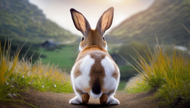 rabbit rear view