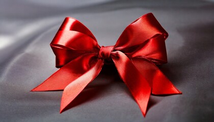 decorative red satin bow