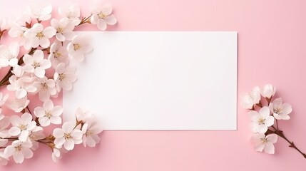 Fototapeta na wymiar Floral blank template set. Flowers in watercolor style isolated on white background for web banners, polygraphy, wedding invitation, border. Art vector illustration. generative ai