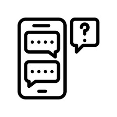 mobile phone line icon