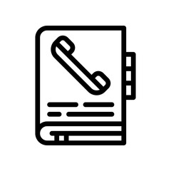 phonebook line icon