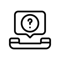 call center agent line icon