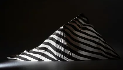 Foto op Canvas zebra on black background  © Pikbundle