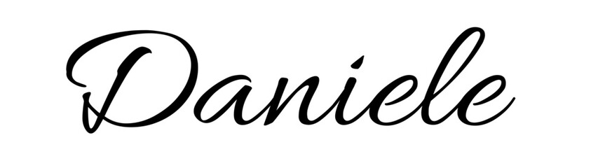 Daniele - black color - name - ideal for websites, emails, presentations, greetings, banners, cards, books, t-shirt, sweatshirt, prints, cricut, silhouette,	