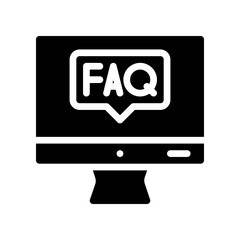 Frequently asked questions glyph icon