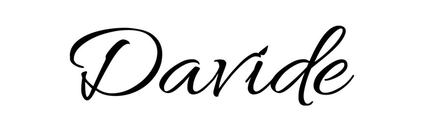 Davide - black color - name - ideal for websites, emails, presentations, greetings, banners, cards, books, t-shirt, sweatshirt, prints, cricut, silhouette,	