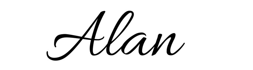 Alan - black color - name - ideal for websites, emails, presentations, greetings, banners, cards, books, t-shirt, sweatshirt, prints, cricut, silhouette,	