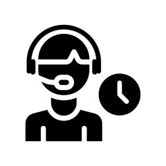 customer service glyph icon
