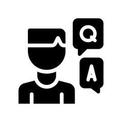 customer service glyph icon