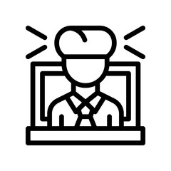 online interview line icon