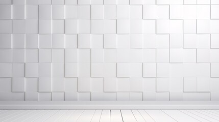 White Wall with White Tiles Generative AI