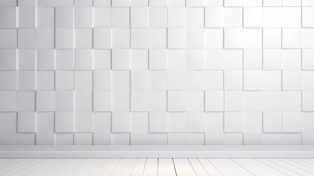 White Wall with White Tiles Generative AI