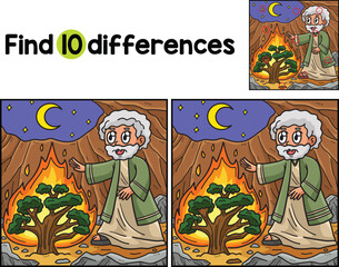 Christian Moses Burning Bush Find The Differences