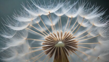 dandelion seeds on black