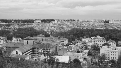 The view over the rooftops of Rome from Gianicolo hill