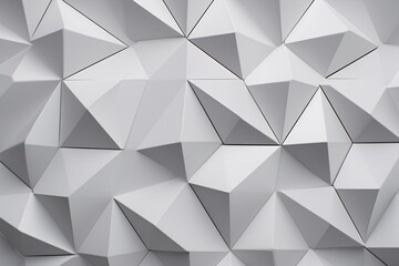 White Geometric Patterns on a Wall Generative AI