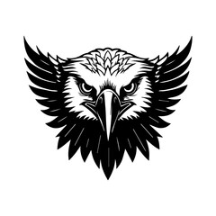 eagle head mascot logo drawing illustration design