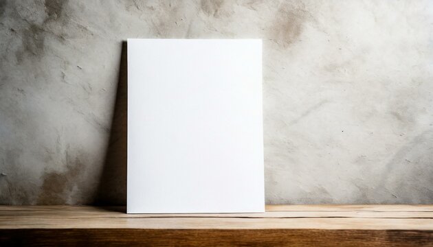 blank white board on wall