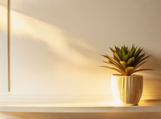 Empty white shelf with copy space for text or design